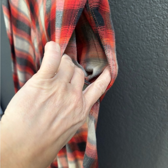 EUC. GAP - a-line/flare Maxi Skirt - Red, Black, White plaid flannel - Picture 9 of 16